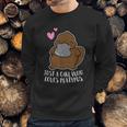 Just A Girl Who Loves Platypus Cute Platypus Girl Graphic Design Printed Casual Daily Basic Sweatshirt Gifts for Him