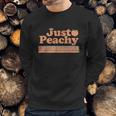 Just Peachy Retro 70S Georgia Peaches Summer Fruit Graphic Design Printed Casual Daily Basic Sweatshirt Gifts for Him