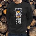 K Pop For Ns Girl Kawaii Kpop Hamster Bubble Tea Sweatshirt Gifts for Him