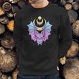 Kawaii Pastel Goth Cute Creepy Crescent Moon Bat Sweatshirt Gifts for Him