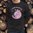 Kawaii Pastel Goth Witch Pink Devil Satan Cat Skull Moon Sweatshirt Gifts for Him