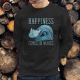 Kiteboarding Kite Surfing Happiness Comes In Waves Sweatshirt Gifts for Him