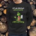 Let Me Check My Giveashitometer Nope Nothing Funny Grinch Sweatshirt Gifts for Him