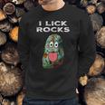 I Lick Rocks Funny Geology Rockhound Geologist Rockhounding Sweatshirt Gifts for Him