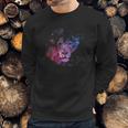 Lion Watercolor Style Leo Astrology Space Nebula Lion Sweatshirt Gifts for Him