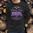 The Long And Winding Road Is Worth It Funny Purpil Van Camping Sweatshirt Gifts for Him