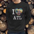 I Love Atlanta Georgia Atl Peach State Skyline Sweatshirt Gifts for Him