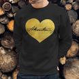 Love A Hamilton Golden Signature Heart Sweatshirt Gifts for Him