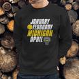 Michigan Wolverines Month Of Michigan Basketball Sweatshirt Gifts for Him