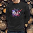 Nasa Purple Pink Mix Galaxy Style Logo Graphic Sweatshirt Gifts for Him