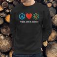 Neil De Grasse Tyson Peace Love And Science Sweatshirt Gifts for Him