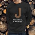 Nyc New York City Subway J Train Expert Graphic Sweatshirt Gifts for Him