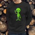 We Come In Peach Sign Hippie Green Alien Ufo Martian Sweatshirt Gifts for Him