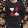 Playing Cards Poker Heart Spade Diamond Club Sweatshirt Gifts for Him