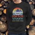 Pop Pop Shark Doo Doo Doo Vintage Matching Family Sweatshirt Gifts for Him