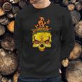 Rage Of Fire Faming Skull Creepy Skeleton Sweatshirt Gifts for Him