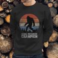 Retro Bigfoot Bigfoot Social Distancing Champ Sweatshirt Gifts for Him