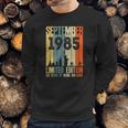 September 1985 36 Birthday 36 Years Old 1985 Birthday Vintage Sweatshirt Gifts for Him