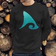 Shark Fin Ocean Wave Sweatshirt Gifts for Him