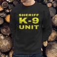 Sheriff K9 Unit Front And Back Print K9 Police Dog Handler Graphic Design Printed Casual Daily Basic Sweatshirt Gifts for Him