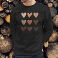 Skin Tone Hearts Black History Month No Skin Tone Melanin Sweatshirt Gifts for Him