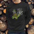 Smoking High Turtle Funny Weed 420 Marijuana Joint Stoner Sweatshirt Gifts for Him