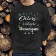 St Patricks Day Shamrock Oilers Instigate Shenanigans Funny Saying Job Title Sweatshirt Gifts for Him