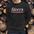 Storrs Connecticut Retro Vintage Weathered Stripe Throwback Sweatshirt Gifts for Him