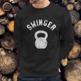 Swinger Funny Kettlebell Workout Sweatshirt Gifts for Him