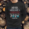 Never Underestimate Who Survived The Pandemic Caregiver Sweatshirt Gifts for Him