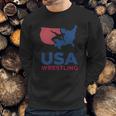 Usa Wrestling Eroded Sweatshirt Gifts for Him