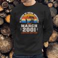 Vintage March 2001 21 Years Old Fishing Lover 21St Birthday Sweatshirt Gifts for Him