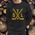 Vintage St Louis Ice Hockey Sticks State Outline Sweatshirt Gifts for Him