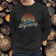 Wyoming Vintage Mountains Bison American Buffalo Sweatshirt Gifts for Him