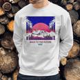 Back To The Future 1985 Neon Delorean Sunset Graphic Sweatshirt Gifts for Him