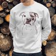 Bare Dexter The Pitbull Dog Triblend Sweatshirt Gifts for Him