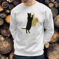 Cat Playing Saxophone Shirt Cool Wind Instrument Sax Gift Sweatshirt Gifts for Him