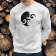 Cats Rule Simple Yin Yang Animal Graphic Sweatshirt Gifts for Him