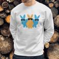 Easter For Men Hip Trio Bunnies Funny Graphic Hipster Easter Bunny Sweatshirt Gifts for Him