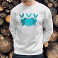 Hip Trio Bunnies Shades Funny Hipster Easter Sweatshirt Gifts for Him