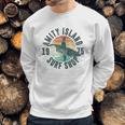 Jaws Amity Island Surf 1975 Yellow Heather Sweatshirt Gifts for Him