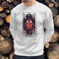 Kawaii Pastel Goth Art The Devil Tarot Cute Demon Cat Creepy Sweatshirt Gifts for Him