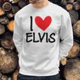 I Love Elvis Name Personalized Men Guy Bff Friend Heart Boys Sweatshirt Gifts for Him