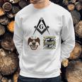 Mens Mason Scottish York Rite Masonic Black Down Sweatshirt Gifts for Him