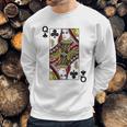 Queen Of Clubs Blackjack Playing Cards Sweatshirt Gifts for Him