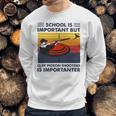 School Is Important But Clay Pigeon Shooting Is Importanter Vintage Shirt Sweatshirt Gifts for Him