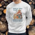 Smokey The Bear Only You Can Prevent Wild Fires Ringer Sweatshirt Gifts for Him