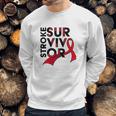 Stroke Survivor Red Ribbon Awareness Sweatshirt Gifts for Him