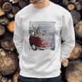 Volkswagen Santa And Reindeer Camper Van Sweatshirt Gifts for Him