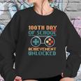 100Th Day Of Homeschool For Gamers Achievement Unlocked Sweatshirt Gifts for Her